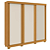 Roupeiro 3 Portas e 4 Gavetas Zara 100% MDF Cinamomo/ Off White - Cinamomo - ACP MÓVEIS - Imagem 1