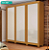 Roupeiro 3 Portas e 4 Gavetas Zara 100% MDF Cinamomo/ Off White - Cinamomo - ACP MÓVEIS - Imagem 2