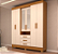 Roupeiro 6 Portas 3 Gavetas c/ Espelho Capelinha 100% MDF Cinamomo Off White - ACP MÓVEIS - Imagem 2