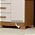 Cômoda com Sapateira 5 Gavetas 2 Portas e chaves Diana 100% MDF Cinamomo/ Off White - ACP MÓVEIS - Imagem 4