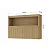 Armário Aéreo 1 Porta Ripado Marquesa 100% MDF Nature - NESHER - Imagem 4