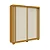 Roupeiro 2 Portas 3 Gavetas Athenas MDF Cinamomo Off White - ACP MÓVEIS - Imagem 1