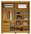 Roupeiro 2 Portas 3 Gavetas Athenas MDF Cinamomo Off White - ACP MÓVEIS - Imagem 3