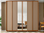 Roupeiro 6 Portas 4 Gavetas Cleo Lux C/Espelho e Pés 2.3 100% MDF Freijó Sued - CAEMMUN - Imagem 2