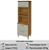 Paneleiro 2 Porta 1 Gaveta Princesa 100% MDF Freijo Off White - NESHER - Imagem 5