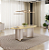 Mesa 8 Lugares Liz Orgânico 218X108 Vidro Off White/ Branco - DJ MÓVEIS - Imagem 2