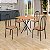 Conjunto Mesa 4 cadeiras Ubatura 70X70 Tb Preto Tpo BR Cadeira Tec. Corino Jambo - MÓVEIS TEIXEIRA - Imagem 2