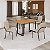 Conjunto Mesa 4 cadeira Lunna 120X90 tb Preto TPO BR Proa Cad. Malibu Tec. Linho Bege - MÓVEIS TEIXEIRA - Imagem 2