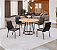 Conjunto Mesa 4 cadeira Omega 90X90 TB RD Preto Proa Cad. Malibu Tec. Corino Preto - MÓVEIS TEIXEIRA - Imagem 2