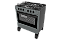 Fogão 5 Bocas Carina Mesa de Vidro Preto - BRASLAR - Imagem 1