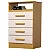 Cômoda 4 Gavetas Jéssica 100% MDF Cinamomo/ Off White - ACP MÓVEIS - Imagem 1