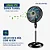 Ventilado 40cm Coluna Super Turbo VTX40C Crytal 8 Pás Preto/ Azul - MONDIAL - Imagem 6