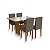 Conjunto Mesa 4 Cadeiras Joinville 137X90 tp VD Freijo/ Off Cadeiras Belize tec Cacau - INDEKES - Imagem 1