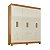 Roupeiro 6 Portas 2 Gavetas Holanda 3780-77 Cinamomo/ Off White - MAXEL - Imagem 1