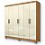 Roupeiro 6 Portas 2 Gavetas Paris 3109-77 100% MDF Cinamomo/ Off White - MAXEL - Imagem 1