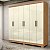 Roupeiro 6 Portas 2 Gavetas Paris 3109-77 100% MDF Cinamomo/ Off White - MAXEL - Imagem 2