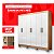 Roupeiro 6 Portas 2 Gavetas Paris 3101-56 100% MDF Capuccino/ Banco - MAXEL - Imagem 5