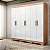 Roupeiro 6 Portas 2 Gavetas Paris 3101-56 100% MDF Capuccino/ Banco - MAXEL - Imagem 2