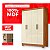 Roupeiro 4 Portas 2 Gavetas Paris 100% MDF 3004-77 Cinamomo/ Off White - MAXEL - Imagem 4
