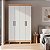 Roupeiro 4 Portas 2 Gavetas Paris 100% MDF 3004-77 Capuccino Branco - MAXEL - Imagem 2