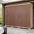 Roupeiro 8 Portas 4 Gavetas Paris 100% MDF 5513-32 Capuccino Terracota - MAXEL - Imagem 2