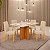 Conjunto Mesa 4 Cadeira Hera 120 PT CUR VD Freijó/ Off White Cadeira Zoe Tecido Veludo Creme - DJ MÓVEIS - Imagem 2