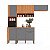 Cozinha Completa 7 Portas 1 Gaveta Grenache 100% MDF Canela/ Platina - RIO DOCE - Imagem 1