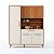 Kit Cozinha 5 Portas 1 Gaveta Sangio 100% MDF Canela/ Off White - RIO DOCE - Imagem 1