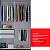Roupeiro 6 Portas 2 Gavetas Paris 3109-99 100% MDF ONIX - MAXEL - Imagem 4