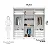 Roupeiro 6 Portas 6 Gavetas Internas Eliza 100% MDF Branco Cinamomo - ACP - Imagem 4