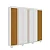 Roupeiro 6 Portas 6 Gavetas Internas Eliza 100% MDF Branco Cinamomo - ACP - Imagem 1