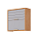 Armário Aéreo Duplo 2 Portas Eloisa 100% MDF Cinamomo/ Platina - MGM MOVEIS - Imagem 1