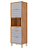 Paneleiro Torre Quente 3 Portas 2 Gavetas Eloise 100% MDF Cinamomo/ Platina - MGM MOVEIS - Imagem 1