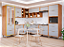 Paneleiro Cristaleira Reflecta 3 Portas 1 Gaveta Eloise 100% MDF Cinamomo/ Platina - MGM MOVEIS - Imagem 2