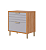 Balcão 1 Portas 1 Gavetas Eloisa 100% MDF Cinamomo/ Platina - MGM MOVEIS - Imagem 1