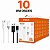 KIT 10 CABO DE CELULAR A'GOLD 4.0A TIPO C 1M - Imagem 1