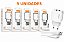 KIT 5 CARREGADOR DE CELULAR A'GOLD IPHONE COM 2 USB 4.1A MOD. CA16-2 - Imagem 1