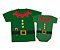 Kit Irmãos Ajudantes do Papai Noel Camiseta + Body Bebê - Imagem 1