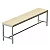 Banco para refeitório 2 Lugares - 1,40 x 0,30 I MDP 25mm Melamínico - Imagem 1