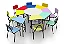 Conjunto de mesas e cadeiras, OITAVADO INFANTIL (1 à 5 anos) colorido - Imagem 1