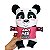 Almofada Panda amo meu barriga branca - Imagem 1