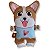 Almofada Ploosh Brinquedo Pet Corgi Bicolor de Colete - Imagem 1