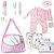 Kit Saida Maternidade com Roupa, Bolsa Rosa e Acessórios - Imagem 1
