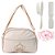 Kit Bolsa Saída Maternidade Bege com Acessórios p Bebê RN - Imagem 1