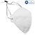 10 Máscaras Descartáveis M.F.Q PFF2 Proteção Pessoal Branca - Imagem 1