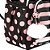 Mochila Barbie Bolinhas Preto e Rosa com Pompom de Costa - Imagem 3