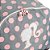 Mochila Barbie Bolinhas Cinza e Rosa com Pompom de Costa - Imagem 4