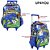 Kit Mochila Escolar Infantil Dinossauro Jogador Com Rodinhas - Imagem 3