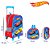 Kit Mochila Escolar Infantil Hot Wheels Com Rodinhas - Imagem 3
