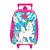 Kit Mochila Escolar Infantil Unicórnio Com Rodinhas - Imagem 5